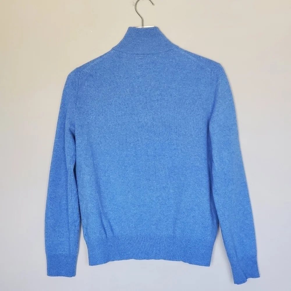Polo Ralph Lauren Quarter Zip Pullover Merino Wool Sweater Preppy Academia